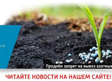 Продлён запрет на вывоз азотных удобрений